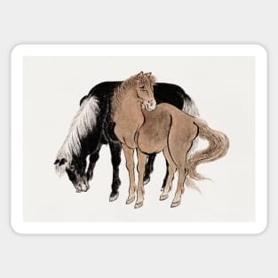 Album of Horses Sketches by Katsushika Hokusai and His Disciples (19th century) by Katsushika Hokusai Sticker